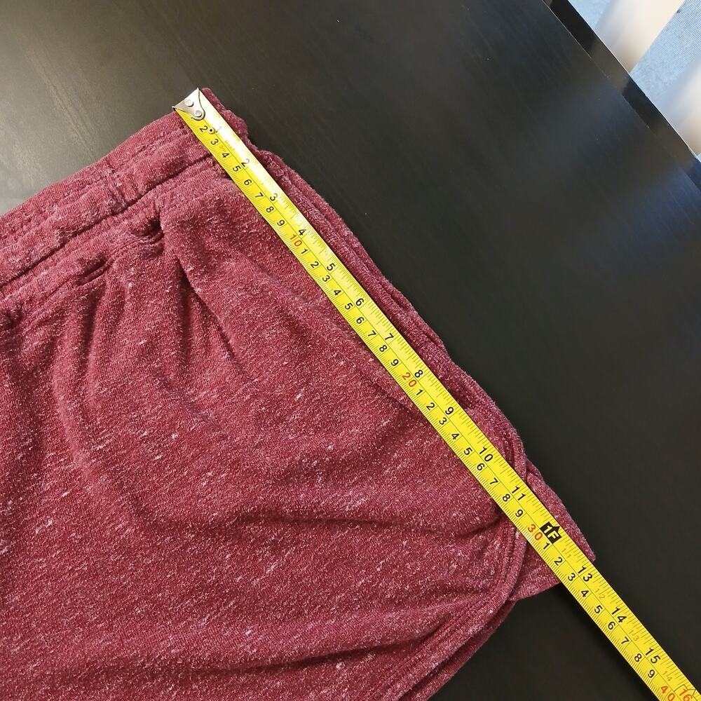 Athletic Works Jersey Knit Running Shorts XXL 20 heathered maroon pockets comfy - Picture 9 of 9